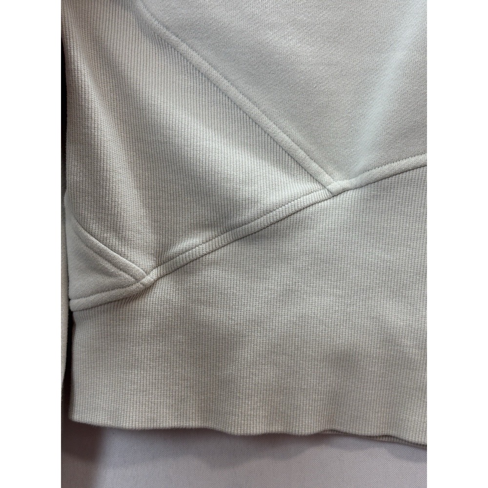 Lululemon Women Cream Scuba Oversized Half Zip Cropped Pullover Sweatshirt M/L - Picture 14 of 16